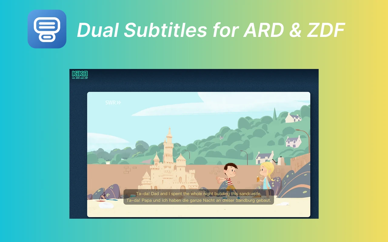 Dual Subtitles preview on KiKA player